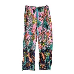 Raphael Balme Anthropologie Peacock Flannel Lounge Pajama Pants Womens XLarge